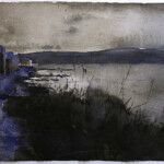 Thick strands of fog drifted across the sea, capturing the last, cool light of the evening – blanketing the frosted boathouses.
